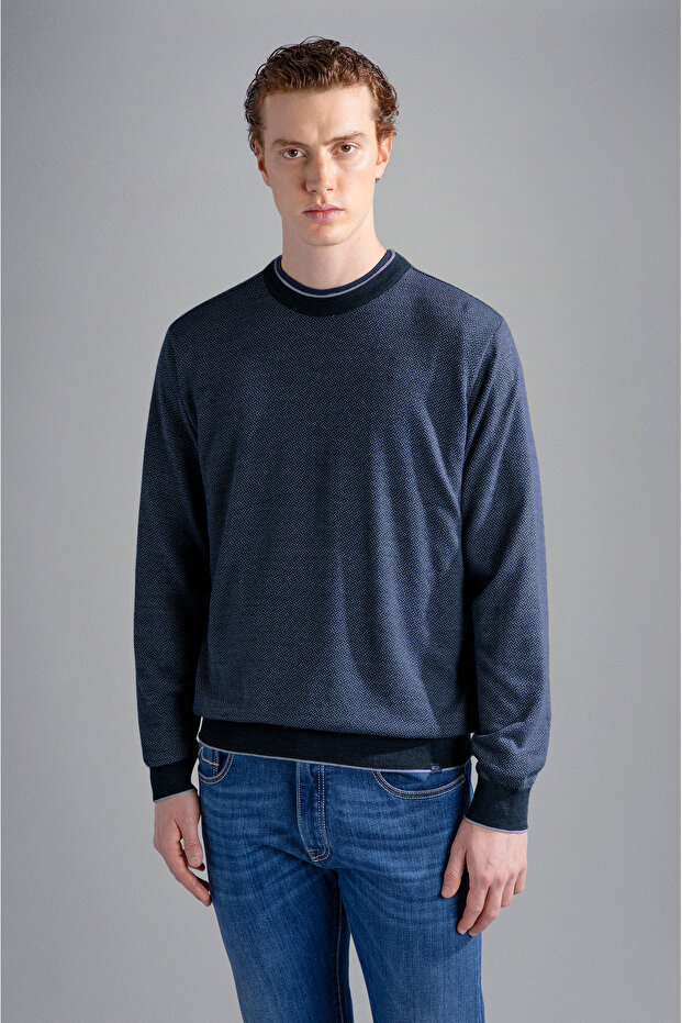 MEN'S KNITTED ROUNDNECK C.WWOOL
