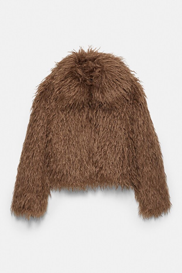 Kıvırcık suni kürk ceket - 6