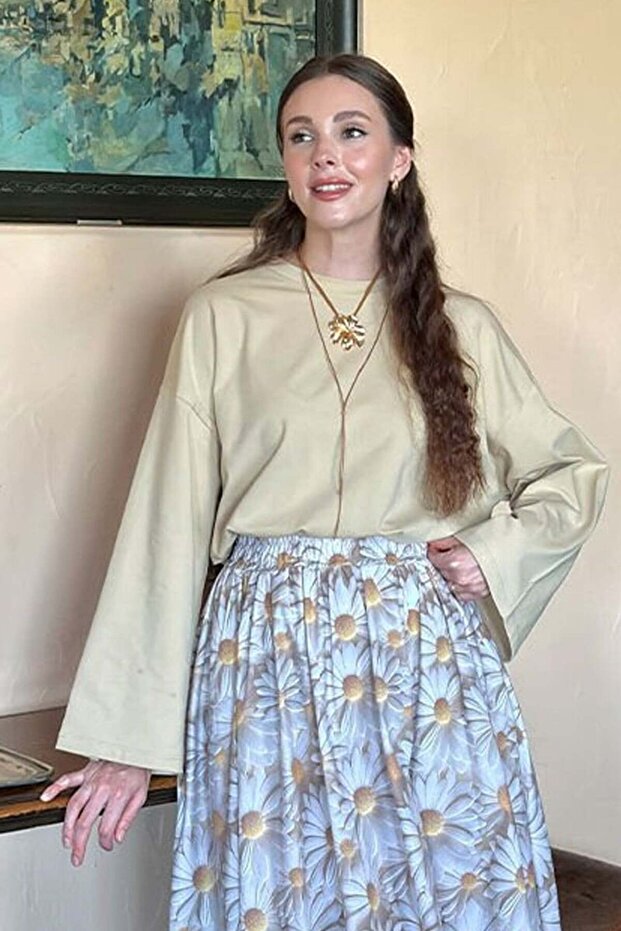 Bej Uzun Kollu Basic Body - 2