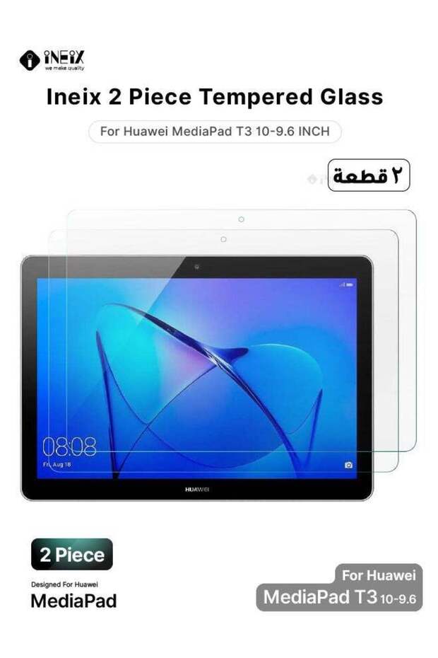 قطعتان من واقي الشاشة الزجاجي المقوى لجهاز هواوي ميديا باد T3 مقاس 10-9.6 بوصة
