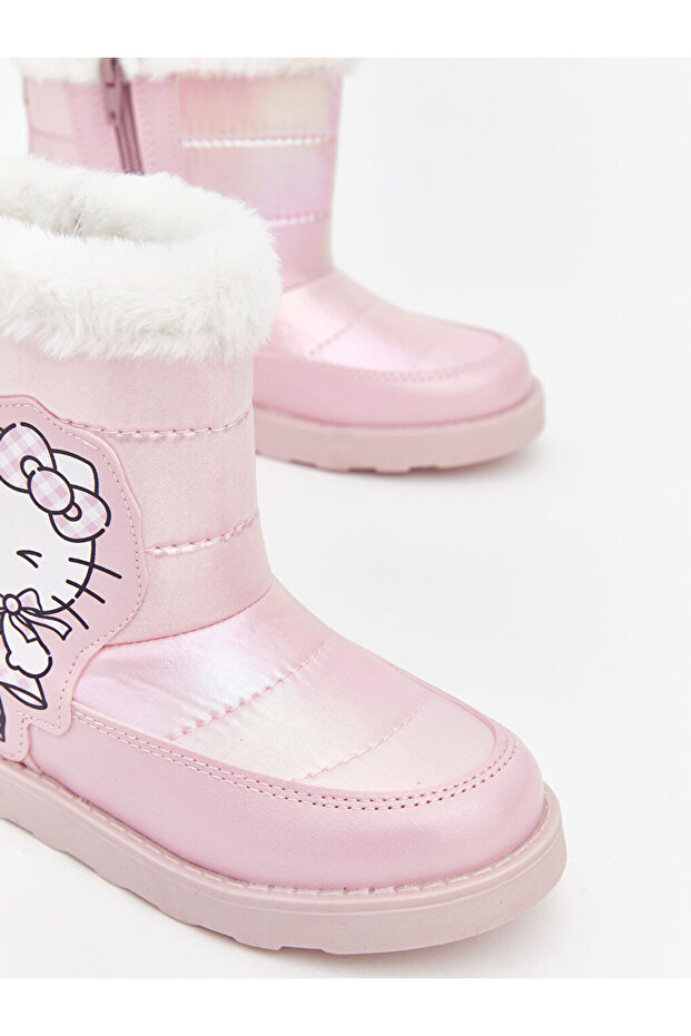 LCW STEPS Pembe Hello Kitty Baskılı Kız Bebek Kar Botu - 3