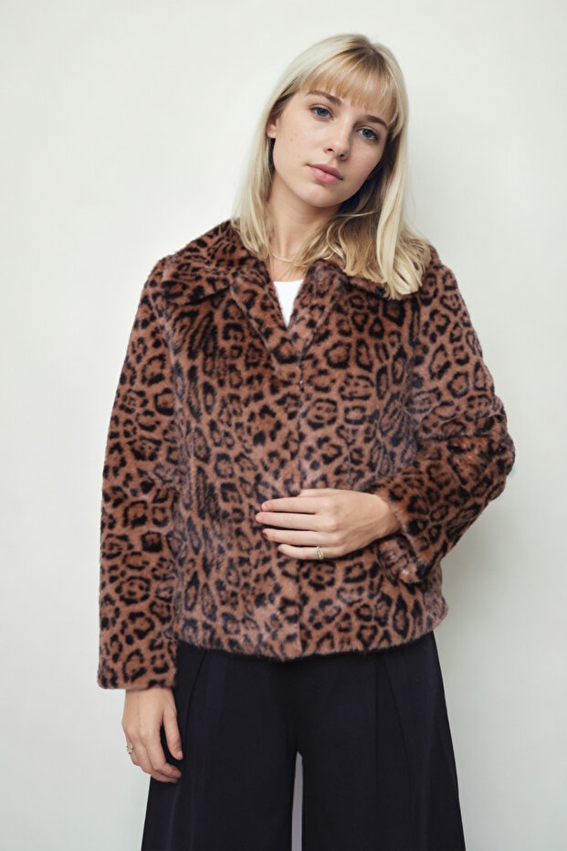 Leopard Print Soft Snap Jacket - 4