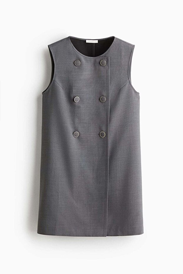Double-breasted shift dress