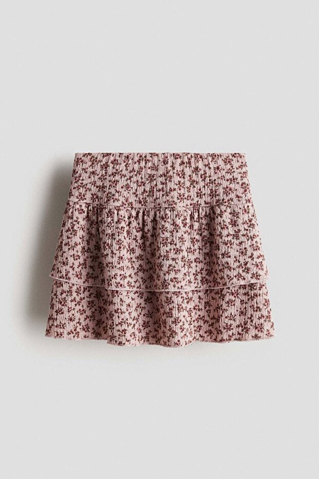 Crinkled jersey skirt