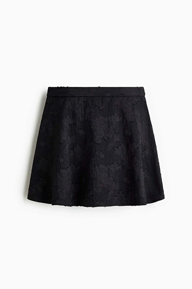 Jacquard-weave mini skirt
