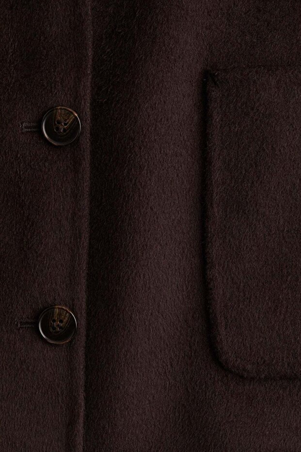 سترة مصنوعة يدويًا من مزيج الصوف - 6