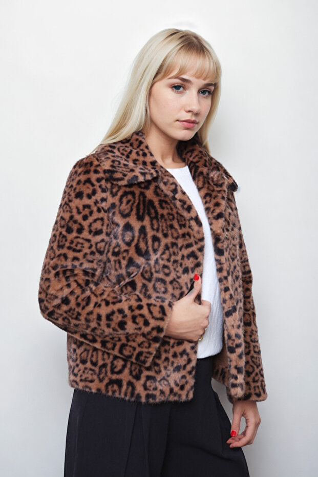 Leopard Print Soft Snap Jacket - 6