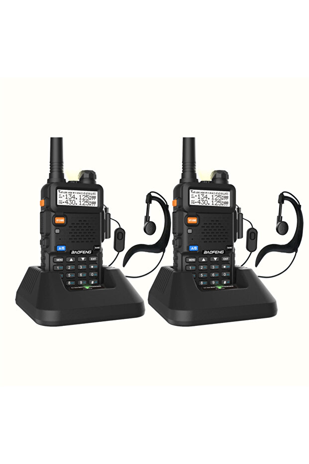 جهاز لاسلكي ثنائي النطاق احترافي UV-5R، عبوة من قطعتين، جهاز إرسال واستقبال يدوي متين، طاقة عالية 8 واط