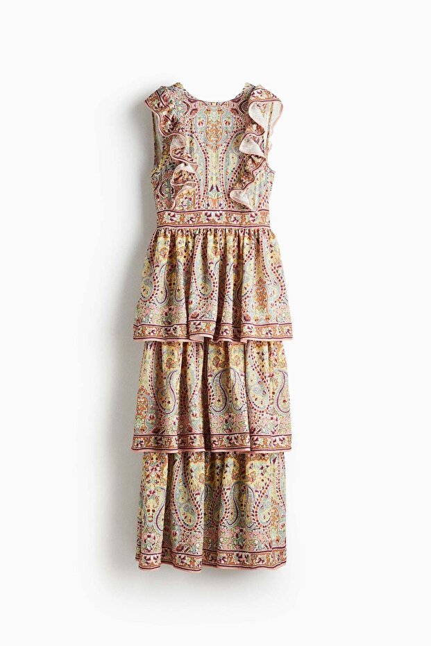 Frill-trimmed dress