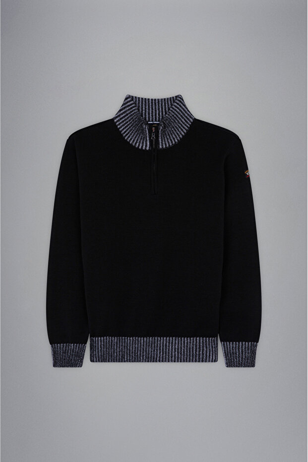 MEN'S ZIPPED PULLOVER C.W. WOOL - 7