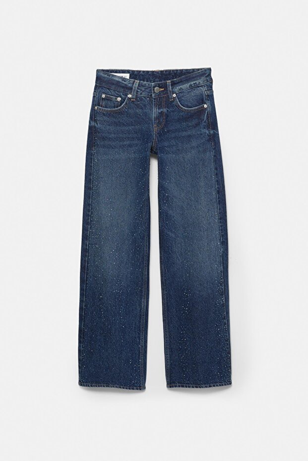 Parıltılı straight fit jean - 7