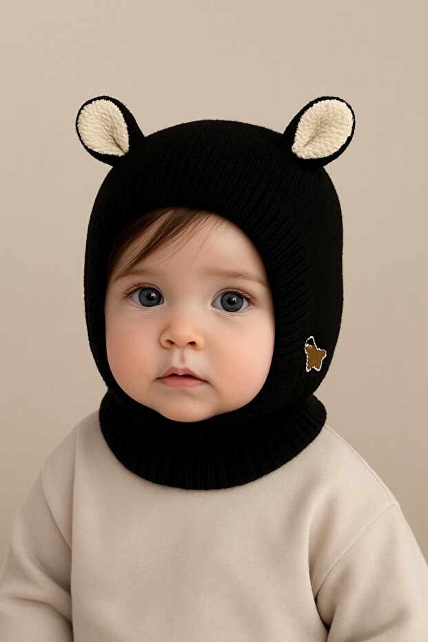 Lined Winter Knitted Girls/Boys Beanie Hat with Ears