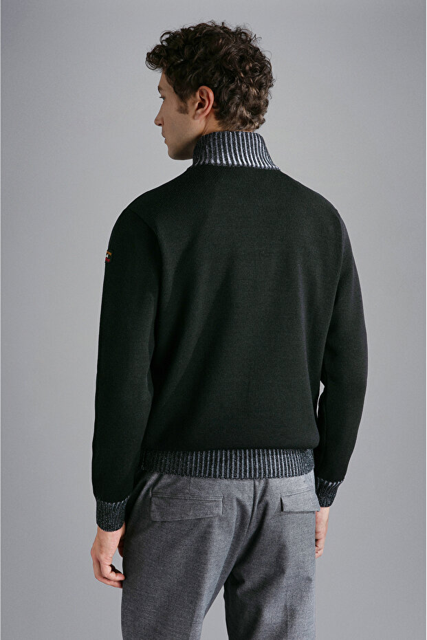 MEN'S ZIPPED PULLOVER C.W. WOOL - 2