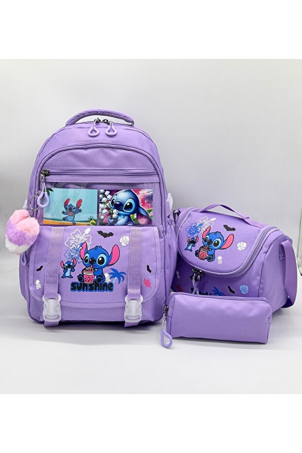 Korean Style Accessory Thermal Nutrition and Girl's Backpack School Bag Set with Pencil Holder