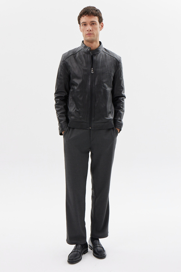 Erkek Regular Deri Mont - 8