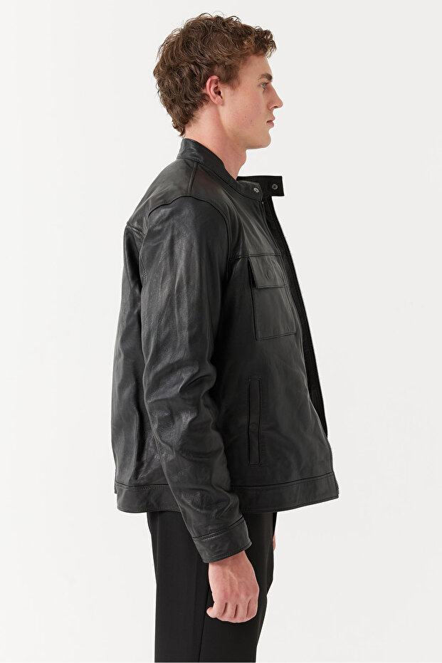 Erkek Regular Deri Mont - 3