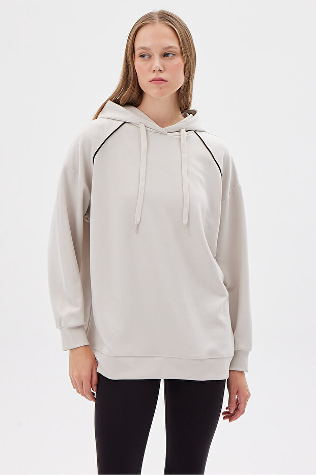 Kadın Kapüşonlu Sweat Üst - 1