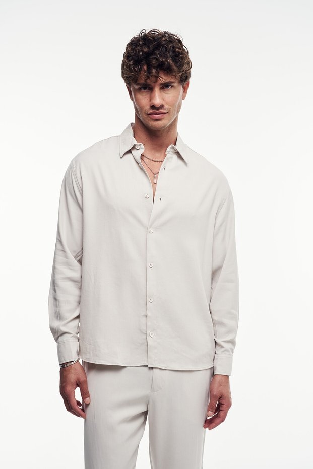 Lyocell Blend Regular Fit Shirt