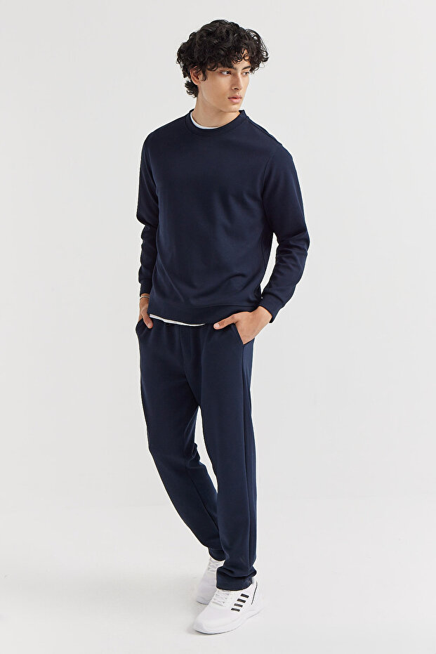 Erkek Bisiklet Yaka Basic Sweat Üst - 5