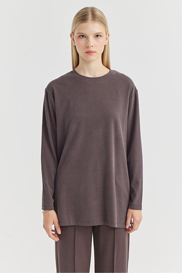 Women's Slim F Corded Fabric Tunic