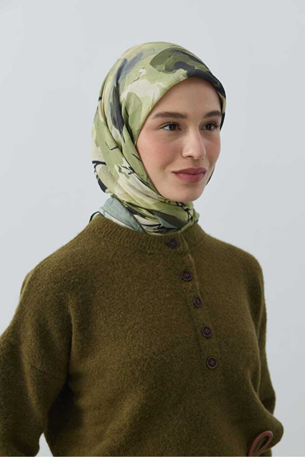 Solena Desen Bambu Eşarp - 3