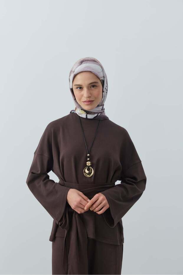 Seraphy Desen Bambu Eşarp - 1