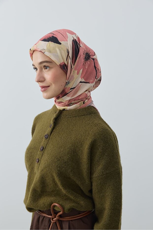 Solena Desen Bambu Eşarp - 2