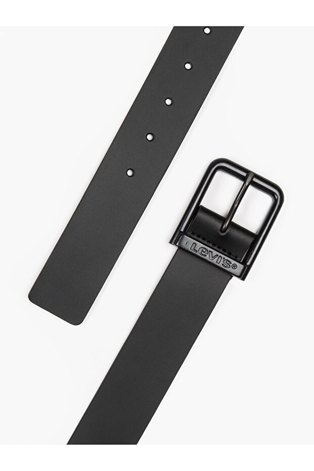 Men's Cow Leather Black Belt - 38019-0124