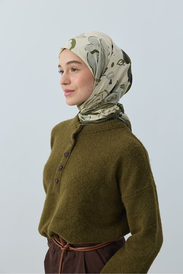 Olyvia Desen Bambu Eşarp - 2