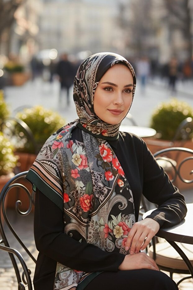 Patterned Shawl, Sal-201 - 4