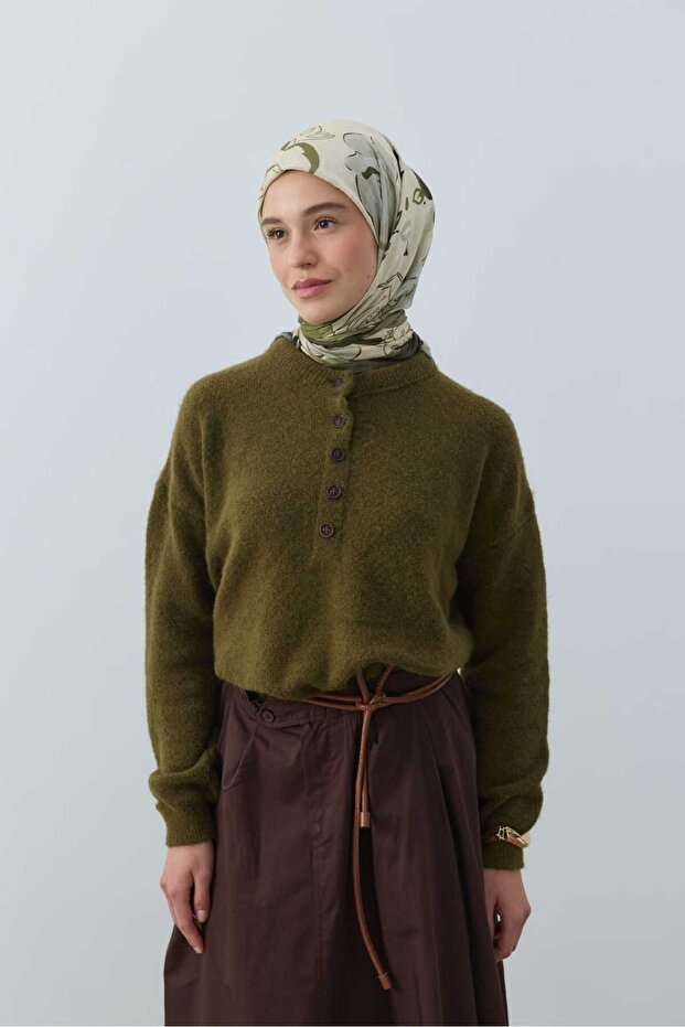 Olyvia Desen Bambu Eşarp - 1