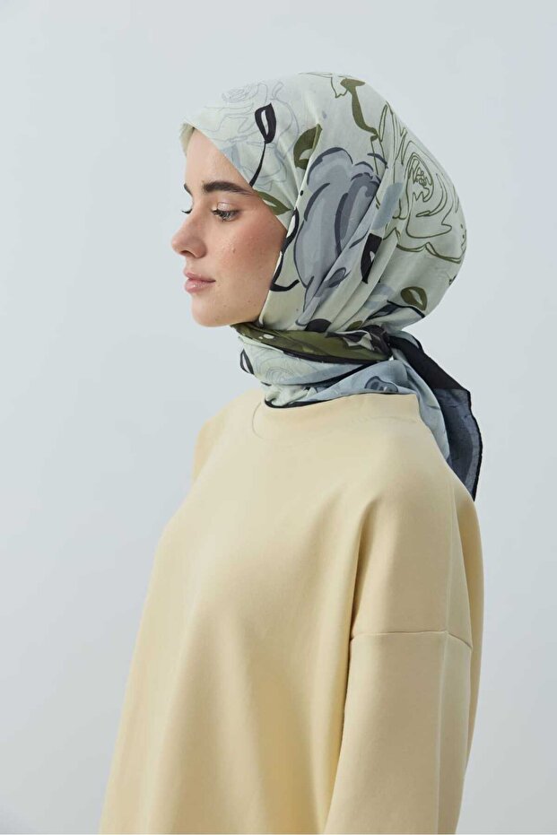 Olyvia Desen Bambu Eşarp - 1