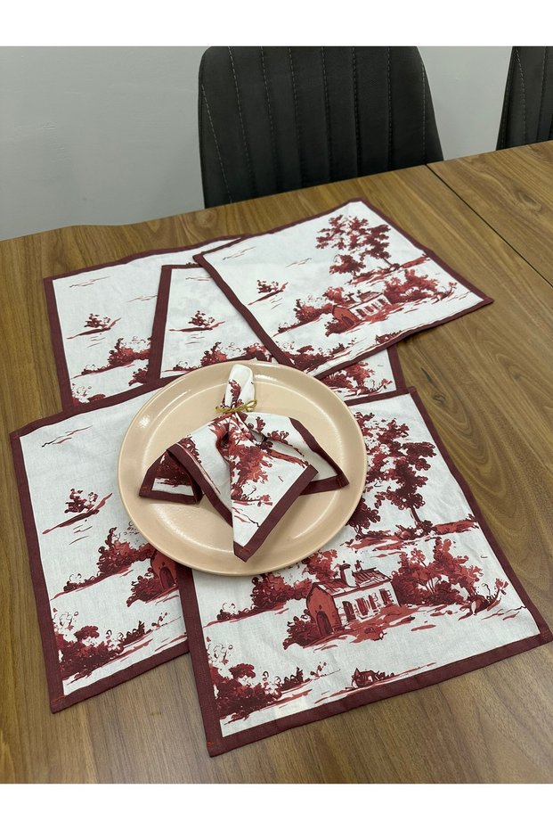 Toile De Jouy Monet American Service Set of 6 |   35X45 cm |   100% Cotton Digital Printed |   Country Style