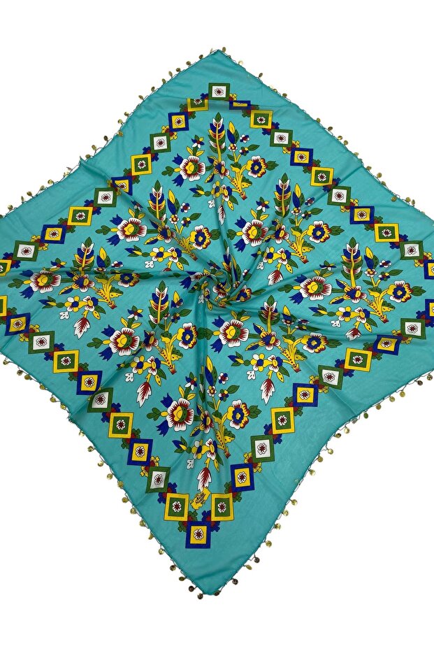 Tokat Pullu Yazma Eşarp Şal - 1