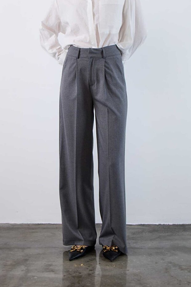 Pleated Palazzo Trousers