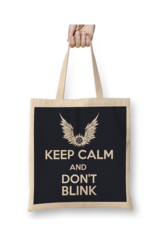 Keep Calm And Don't Blink Doctor Who Cloth Bag Long Handle