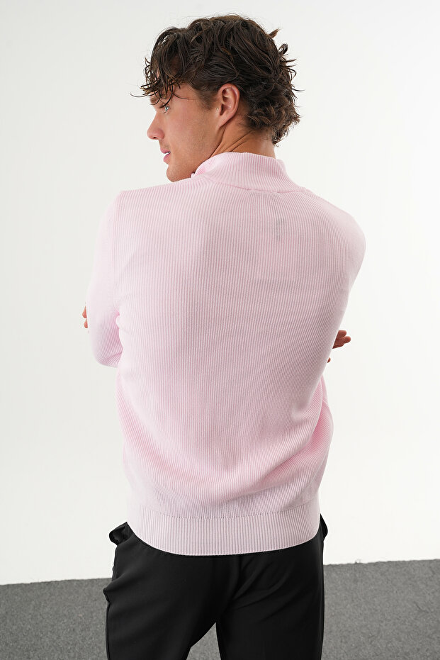 سترة تريكو أساسية للرجال بقصة عادية ونصف سحاب - 8