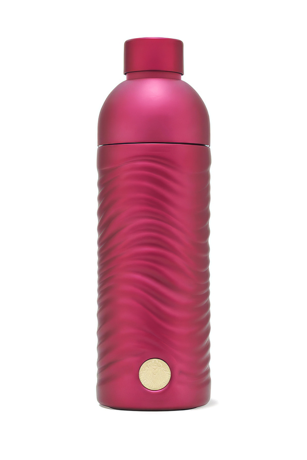 Stainless Steel Dark Pink Bottle with Lid Thermos 473ml