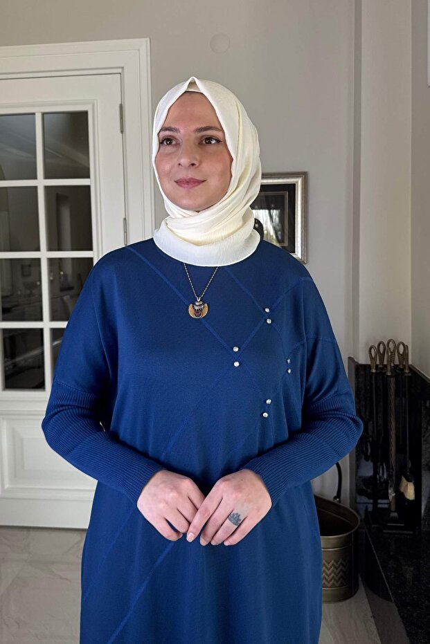 Melda Triko Tunik İndigo - 2