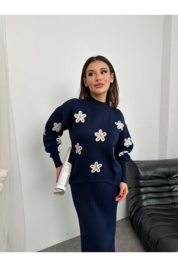 Daisy Pattern Knitwear Set - 5