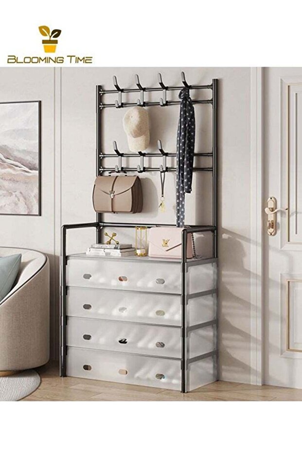 BLOOMING TIME Multi-layer Multifunctional Dust-proof Storage Integrated Entrance Simple Home Shoe A