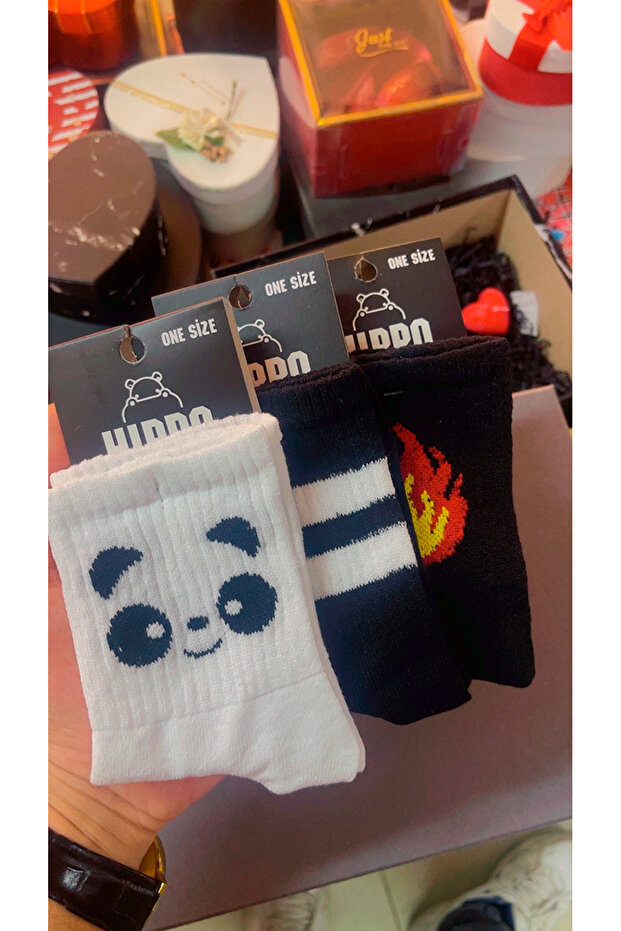 Три чифта чорапи с принт - 1