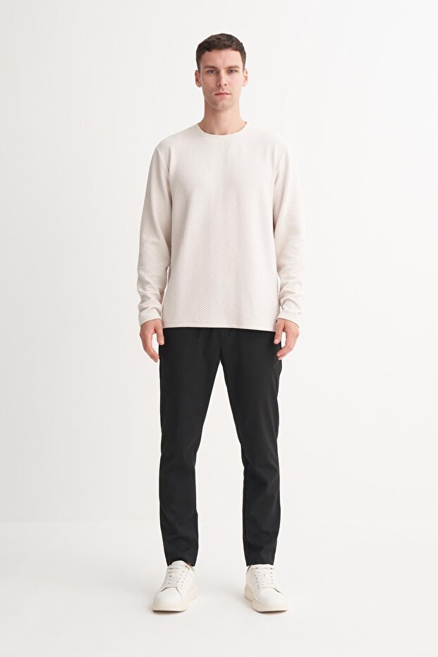 Thessaloniki Knitted Cotton Blend Regular Fit Sweatshirt (25 Winter)