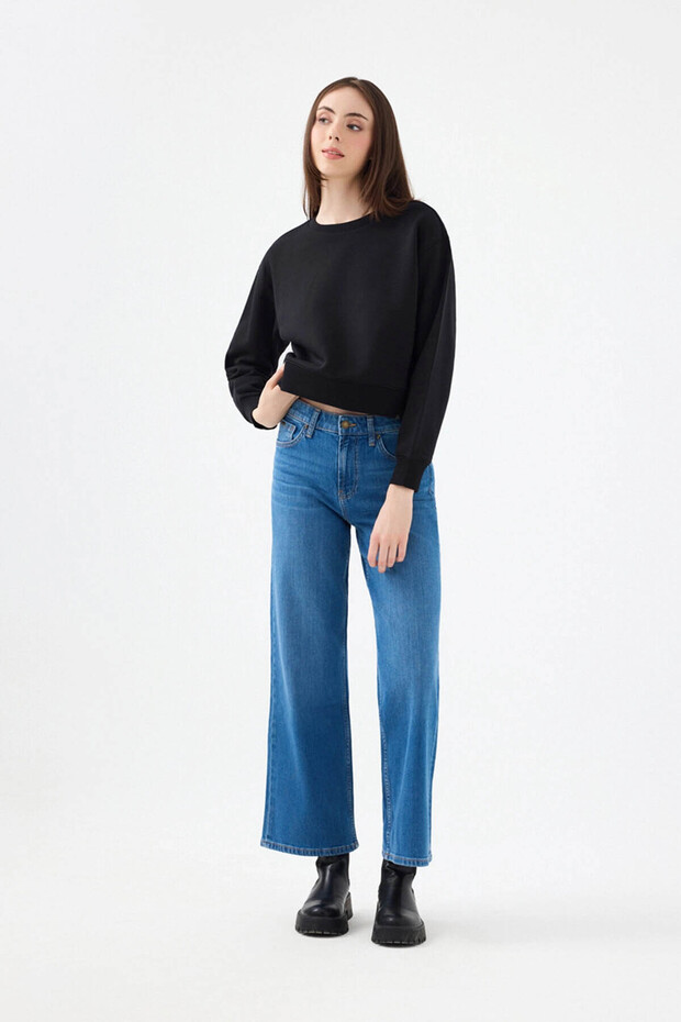 Siyah Kadın Sweatshirt Lf2041105 - 2