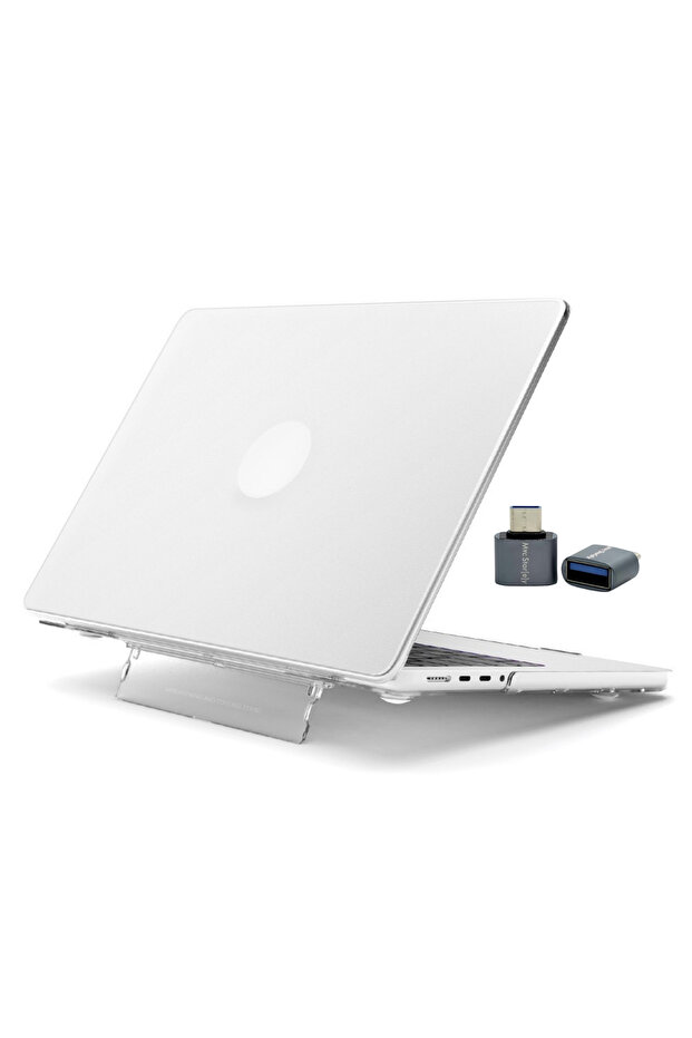 MacBook Pro 14.2 Case – 2025 M5 Pro/Max Matte Transparent Hard Cover with Stand Heat Dissipation Slim Design