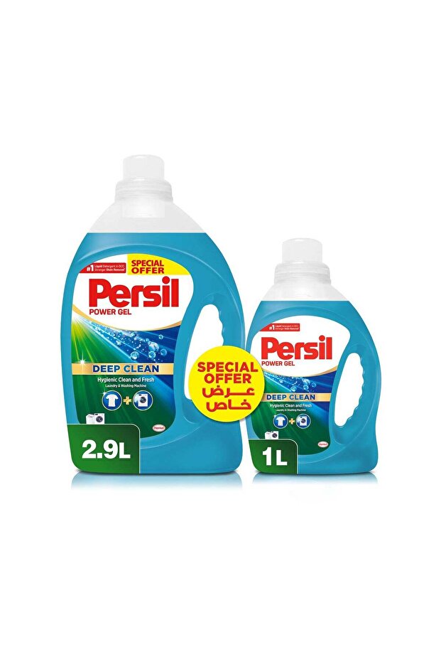 Power Gel Liquid Laundry Detergent With Deep Clean Technology 2.9L + 1L