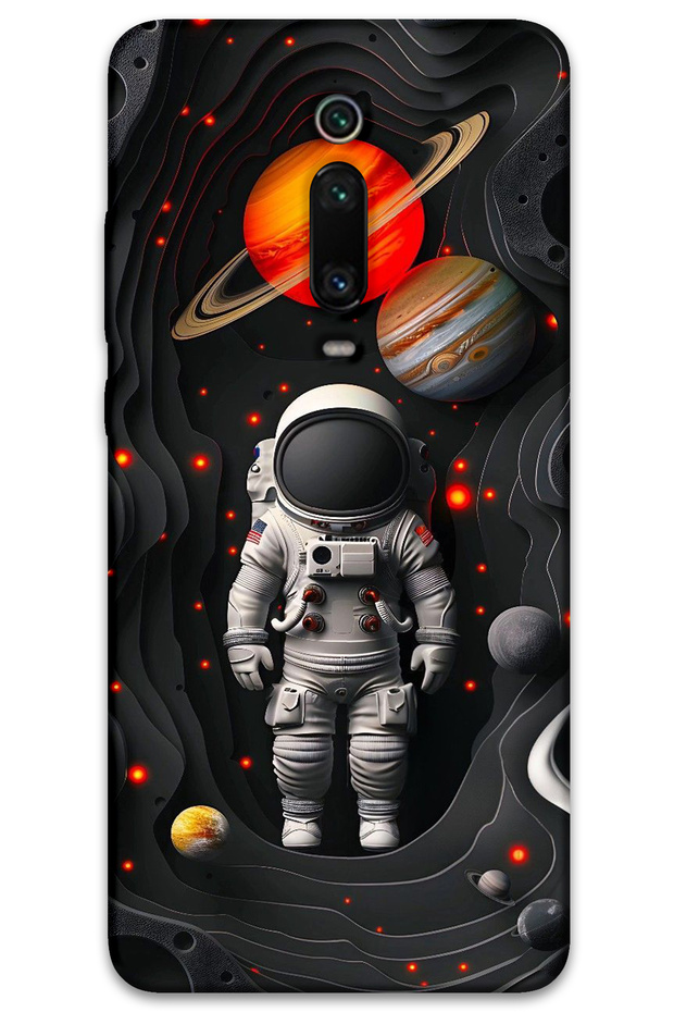 Xiaomi Mi 9t Case Hd Pattern Printed Back Cover - Astronaut Planets