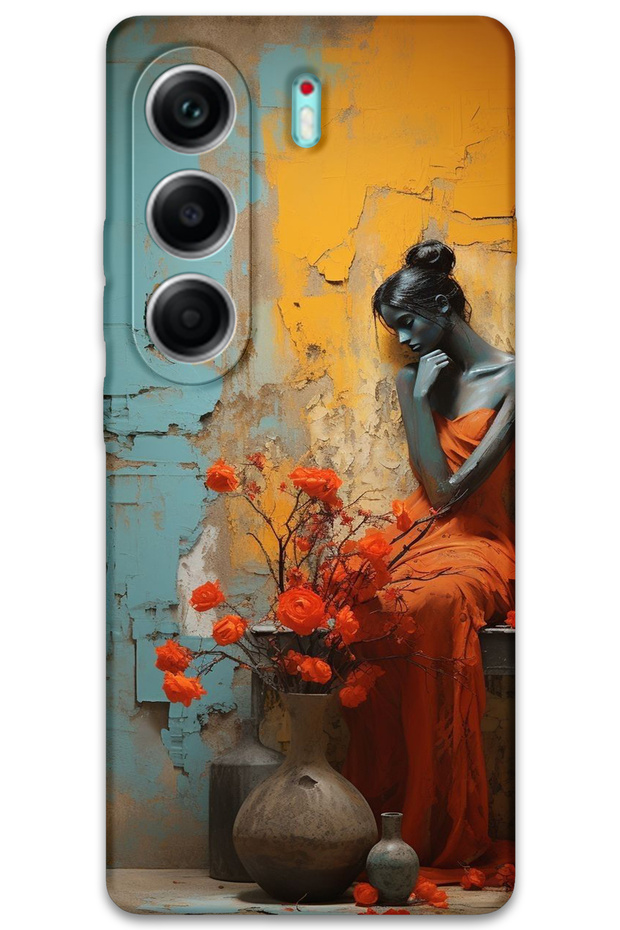 Tecno Camon 40 4g Case Hd Pattern Printed Back Cover - Lonely Woman