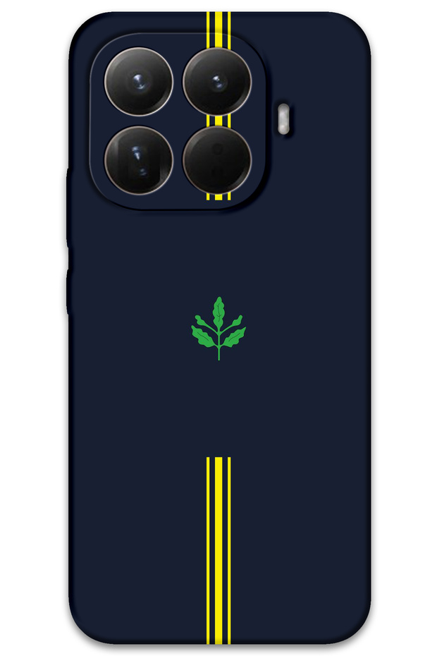 Xiaomi Mi 15t Pro Case Hd Pattern Printed Back Cover - Yellow Navy Blue