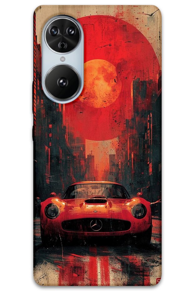 Reeder S19 Max Pro S Edge Case Hd Pattern Printed Back Cover - Red Mercedes